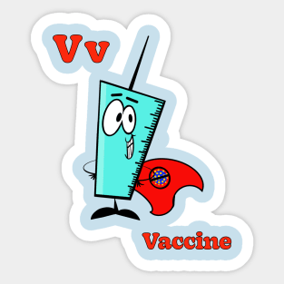 V is for Vaccine Sticker